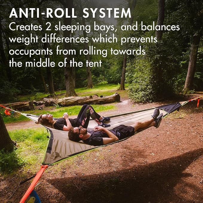 Tentsile Duo 2P Double Hammock – 2 Person Large Camping and Lounging Hammock for Backyards, Festivals, Outdoor Campouts, Designed in the UK (Safari)