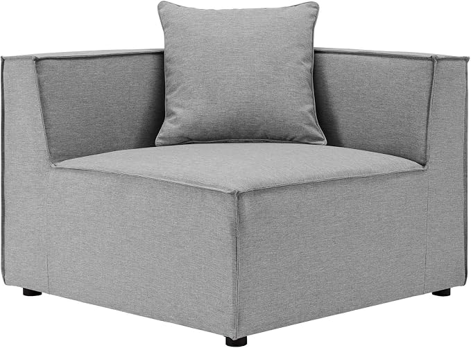 Modway EEI-4380-GRY Saybrook Patio Upholstered 4-Piece Sectional Sofa in Gray