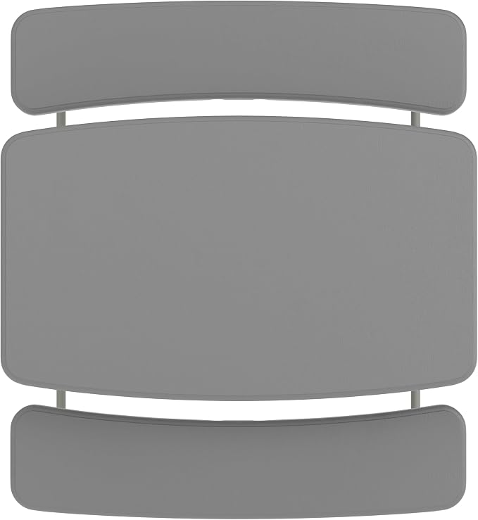 BizChair Easy-Fold Kids Outdoor Picnic Table and Benches - Commercial Grade Folding Plastic Play Table - Recommended for up to Age 5 - Gray