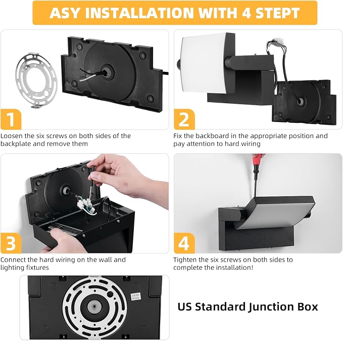 40W Outdoor LED Wall Light with 350° Rotatable Panel | 4000LM Flood Light, 3000K Exterior Lighting Fixture, Waterproof Die-Cast Aluminum Wall Sconce for Barn, Garage, Yard ﻿