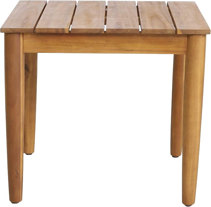 Patio Side Table, Square Acacia Wood, Teak
