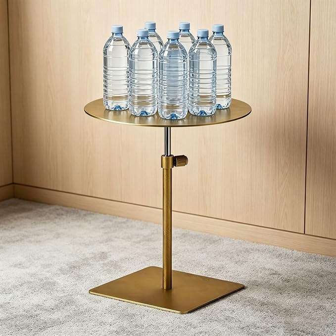 Stainless Steel Round Dining Table - 50cm Metal Breakfast Bar & Coffee Side Table for Outdoor Patios, Cafes, Restaurants & Dessert Shops - Stylish & Durable Side Tables