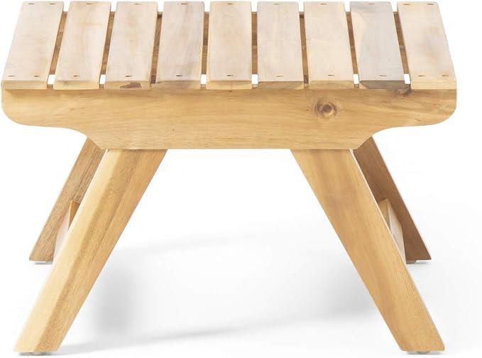 Great Deal Furniture Kailee Outdoor Wooden Side Table, Teak Finish (309178)