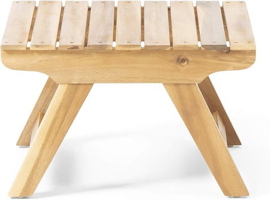 Great Deal Furniture Kailee Outdoor Wooden Side Table, Teak Finish (309178)