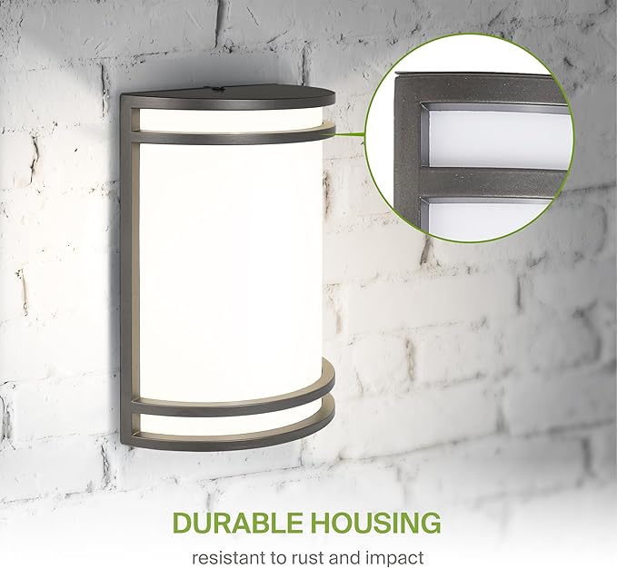ASD 10 Inch LED Outdoor Sconce Lights - 15W 120-277V 3000K 4000K 5000K Bronze Exterior Lighting Fixtures, Dimmable Exterior Lights for House, Modern Patio Wall Light Fixture ETL