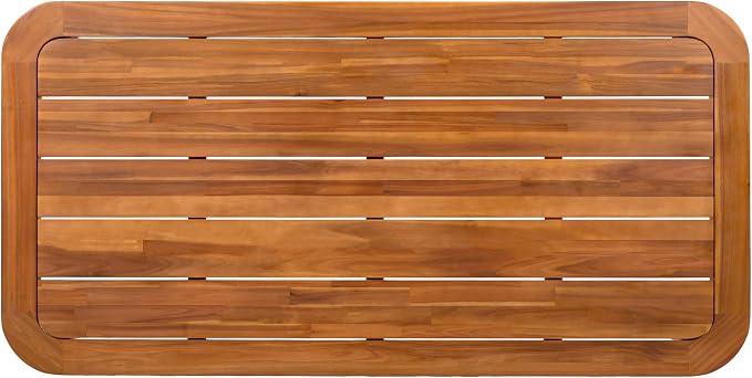 Christopher Knight Home Migas Patio Acacia Wood Dining Table, Indoor and Outdoor Dining Room Table for 6-8 Persons, Rectangular Dining Table for Backyard/Garden, Teak