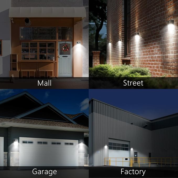 30W LED Wall Pack Light with Dusk to Dawn Sensor, 3600LM, 5000K Daylight, 120Vac Led Porch Lights, IP65 Waterproof Outdoor Security Lighting for Garage Warehouse Garden, ETL Certified, 2 Pack
