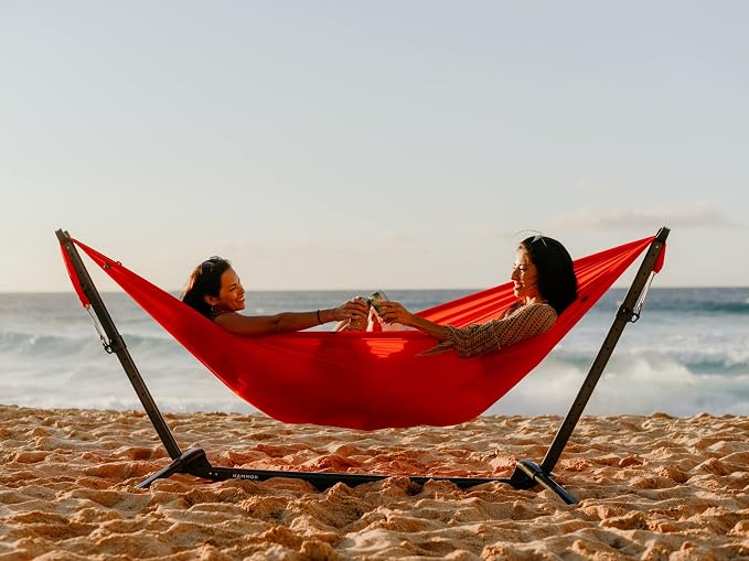KAMMOK: Roo Double Hammock +Python 10' Bundle | Our Bestselling Hammock & Tree Friendly Straps | 100% Recycled Water Resistant Ripstop Fabric | Lifetime Adventure Grade Warranty, Pine Green