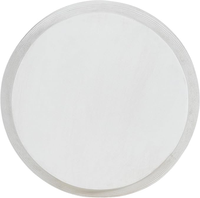 White Outdoor Side Table, Antique-Style MgO
