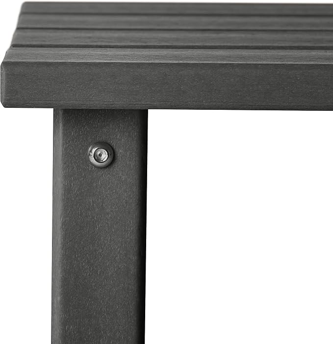 WestinTrends Malibu Square Outdoor Side Table for Adirondack Chair, Gray