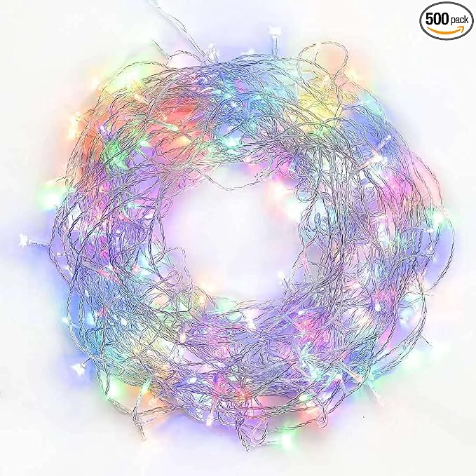 ZOIC 500 LED Christmas Fairy String Lights for Wedding Party Patio Holiday Decoration 100 Meters (328 feet) 8 Modes Memory Function 29V (Multi-Color)