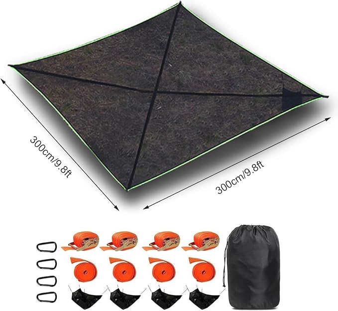 Square Camping Hammock, 9.8FT Multi Person Hammock Hold Up to 660 Lbs