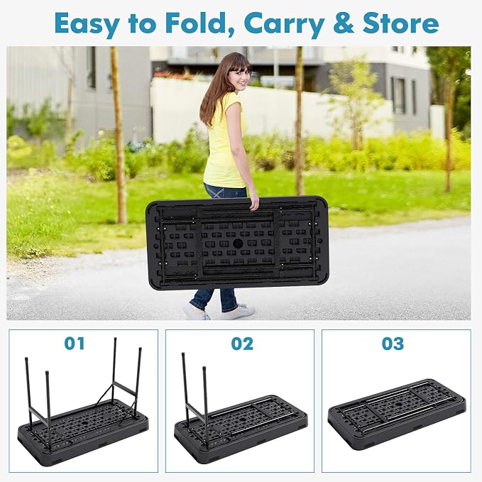 Folding Ice Cooler Table with Drain & Removable Matching Skirt, No Assembly Outdoor Cooler Side Tables, Beverage Fill and Chill Tables, Portable Ice Table for Party BBQ Camping Wedding