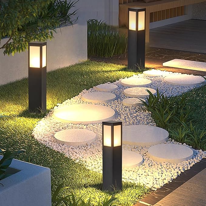Outdoor Path Light, Post Lights,LED Bollard Lamp for Walkway, Garden, Yard (24 inches)