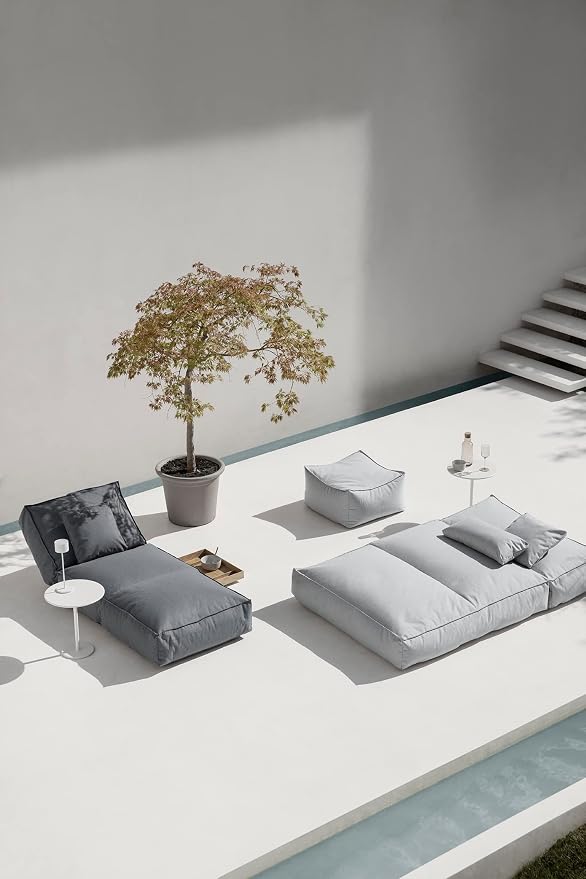 Blomus Stay Outdoor Side Table, 45x40cm / 17.7x15.8in, White