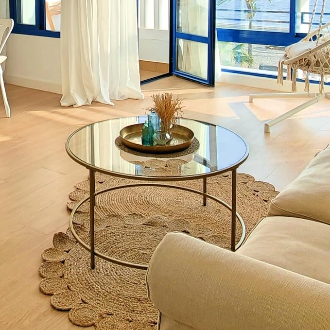 30" Inch Round Glass Table Top 3/8" Thick Pencil Polish Edge Tempered by Fab Glass and Mirror
