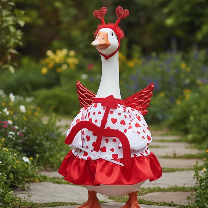 Halloween Porch Goose Outfit 23 Inch Porch Goose Clothes for Holiday | Pumpkin Dress Cape Witch Hat, Thanksgiving Goose Outfit, Christmas Goose Clothes, Holiday Costume for Lawn Geese Status