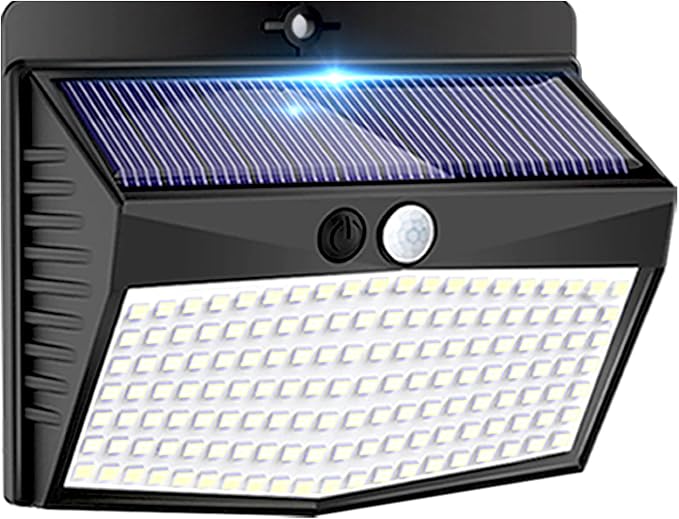 1 Pack Solar Motion Lights Outdoor, Solar Security Light with 3 Modes, IP65 Waterproof Flood Lights Outside for Camping Garden Patio Garage Backyard