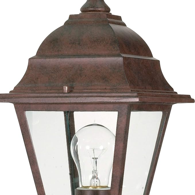 Nuvo Lighting 60/547 Postlantern with Clear Glass, Bronze/Dark
