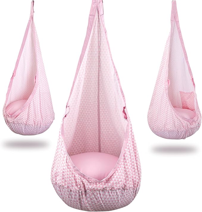 YAERSI Kids Pod Swing Seat, Hammock Chair with PVC Inflatable Cushion,Sensory Swing for Indoor and Outdoor Play Portable