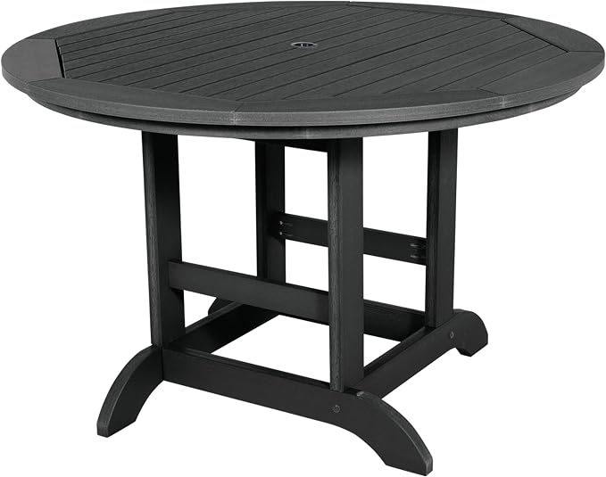 highwood Adirondack 48" Round Dining Table, Black