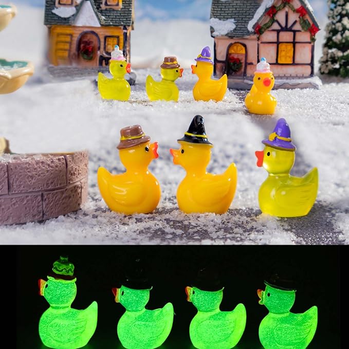 U-Zimikee 45 Pcs Multicolor Mini Resin Ducks, Little Ducks Figurines, Tiny Ducks to Hide, Small Miniature Ducks Figures Bulk for Fairy Garden, Dollhouse Decoration Micro Landscape Ornament