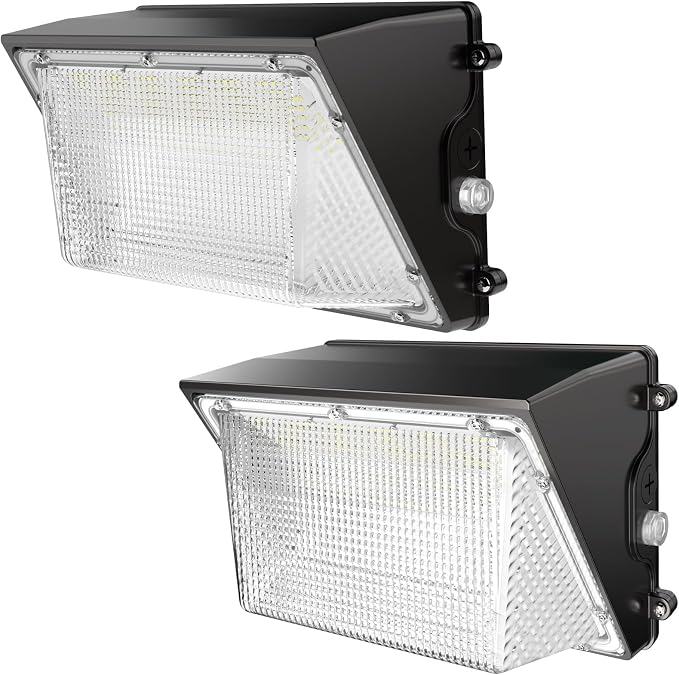 HYPERLITE LED Wall Pack 70W: 10500lm Dusk to Dawn Outdoor Lighting - Industrial LED Wall Lights Out Door 2Packs for House Warehouses Driveway UL Listed