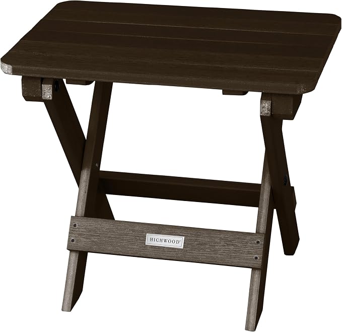 highwood Folding Adirondack Side Table, Weathered Acorn