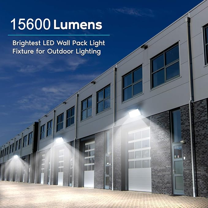 ledmo LED Wall Pack Light 150W Ultra Bright 5000K 21000LM | Waterproof Wall Mount Commercial and Industrial Security Flood Lighting Exterior Fixture 100-277V Equivalent Energy Save