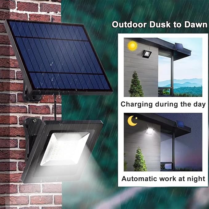 2 Pack Solar Wall Mount Lights - Super Bright Solar Security Flood Lights for Outdoor Use, IP65 Waterproof, Dusk to Dawn