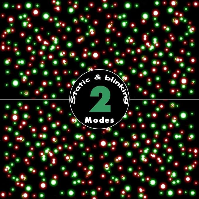 Christmas Laser Light Projector Red and Green Star Laser Lights Show with Timer for Outdoor Decorations Waterproof Landscape Lighting for Christmas and Holidays | Red and Green Star Laser Lights with Timer for Outdoor Decorations Waterproof Landscape L...