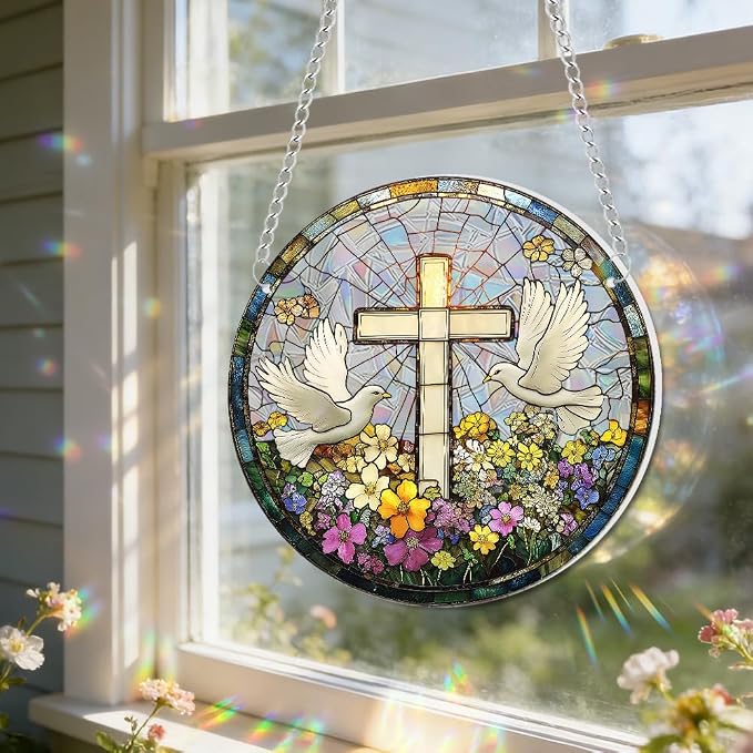 Sun Catchers Indoor Window, Acrylic Rainbow Suncatcher Window Hanging Decoration for Living Room Bedroom Summer Home Balcony Ornaments Decoration (SC237)