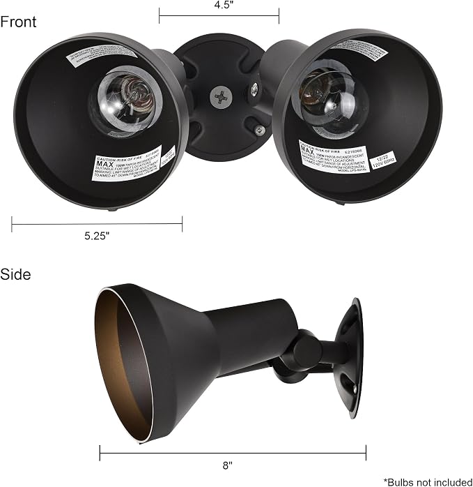 Nuvo SF77/495 Flood Outdoor Wall-Mounted Floodlight,2-Light, Dark Bronze