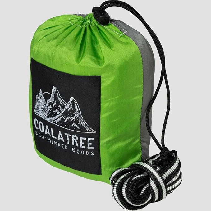 Coalatree, Wanderer Double Hammock, Green/Grey, One Size