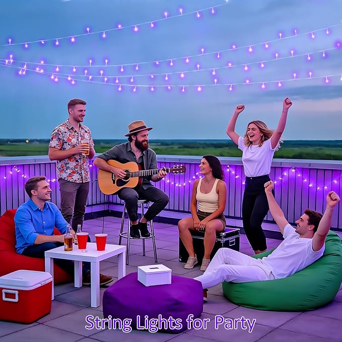 JMEXSUSS 600 LED Purple Christmas Lights Outdoor Indoor, Halloween Lights | 168ft Purple LED String Lights Plug in, Deep-Violet String Lights for Outside Patio Fireplace Party Xmas Decorations, Remote