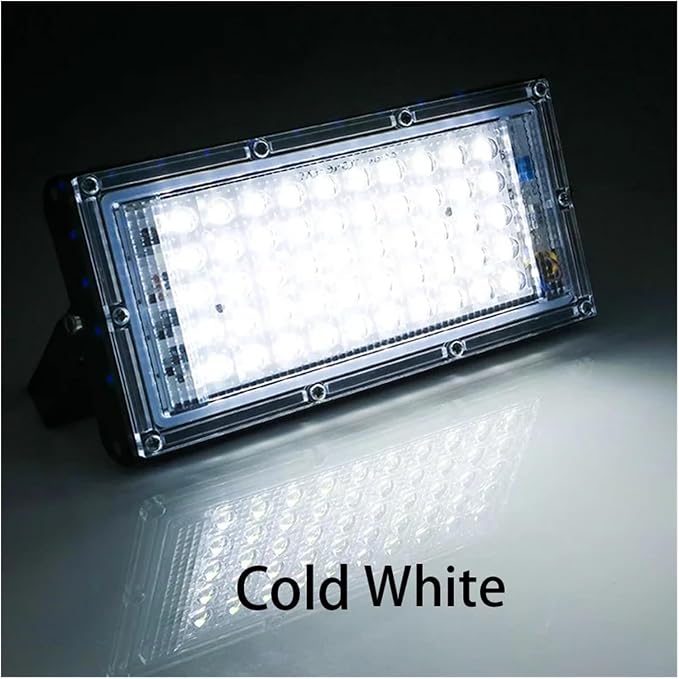LED Flood Light Spotlight 100W 50W Outdoor Waterproof Reflector Floodlights Street Wall Lamp Garden Lighting(1pcs,Cool White_100W)