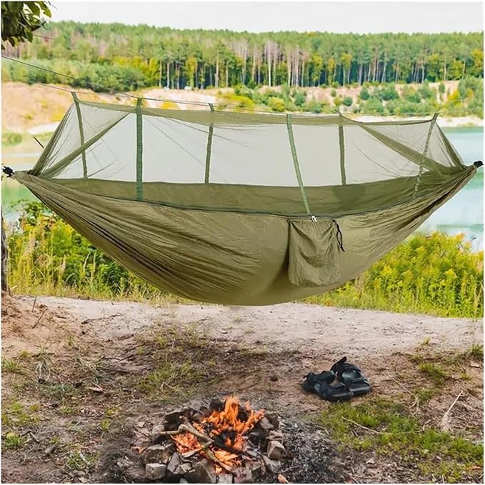Hammocks, 2 Person Hammock Tent 2 Person Hammock with Net Mesh Design Outdoor Must-Haves for Backpacking Hiking Beach Patio Camping,for Outside