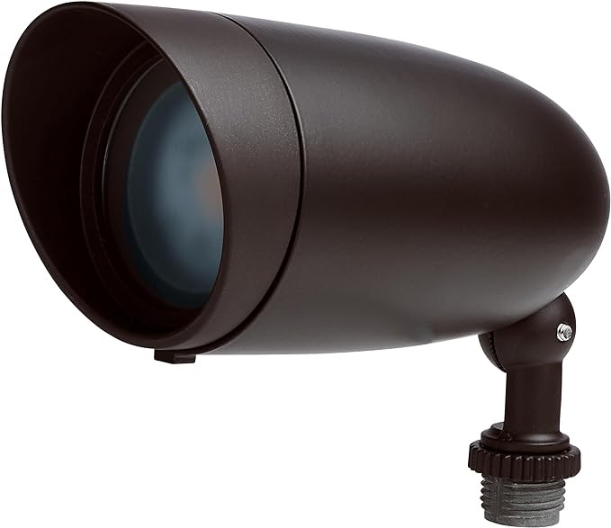 Nuvo 62-1205 Outdoor Landscape Spotlight, Waterproof LED Fixture, Yard Flood Light, 6.25-Inch Bronze, 3000K Warm White, 900 Lumens, 120V, Die-Cast Aluminum