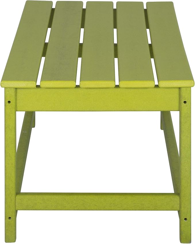 WestinTrends Malibu 3-Piece Set Outdoor Coffee and Side Table for Adirondack Chair, Lime