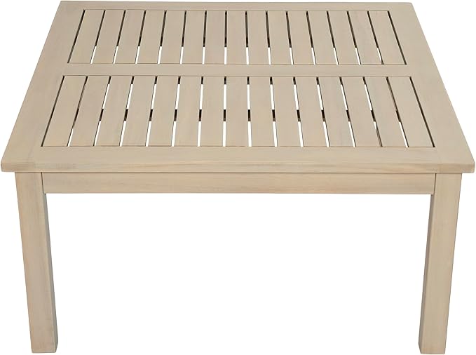 Christopher Knight Home Andy Acacia Wood Outdoor Patio Furniture Set for 8, Patio Sofa Set with Cushions, 8-Seater Patio Conversation Set with Sofas, Club Chairs and Coffee Table, Light White+Sand