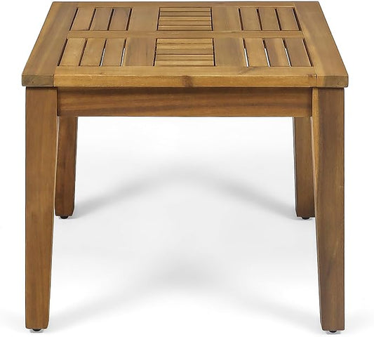 Christopher Knight Home Outdoor Acacia Wood Side Table, Natural