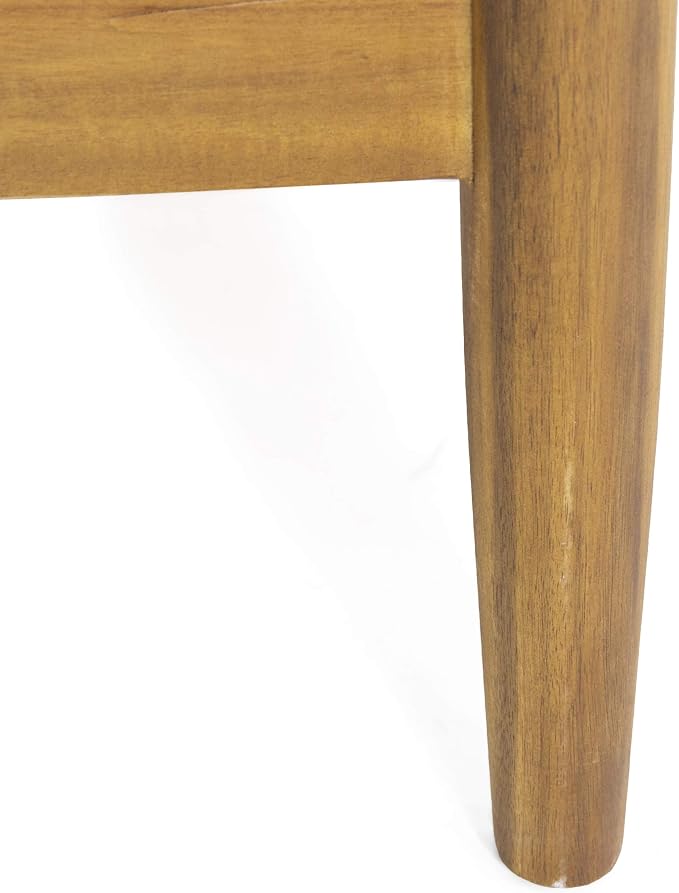 Christopher Knight Home Felix Outdoor Acacia Wood Loveseat Set with Coffee Table, Teak Finish, Beige