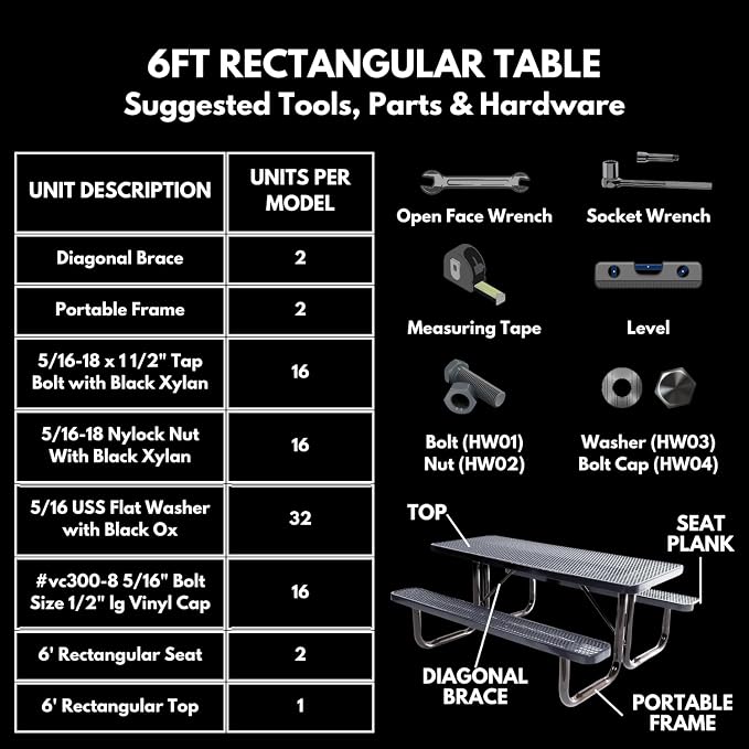 COATEDOUTDOORFURNITURE Heavy-Duty Portable Outdoor Picnic Table, Thermoplastic Coated Expanded Metal Commercial-Grade Patio Furniture Made in America (6ft Rectangular, Burgundy with Burgundy Frames)