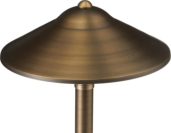 VOLT Max Spread 12V Solid Brass Path Light (25"" Tall, 9"" Shade), Bronze | 16-Foot Diameter Area of Illumination, Lamp Ready, Low Voltage, Ideal for Outdoor Pathway Walkway Garden Driveway or Patio
