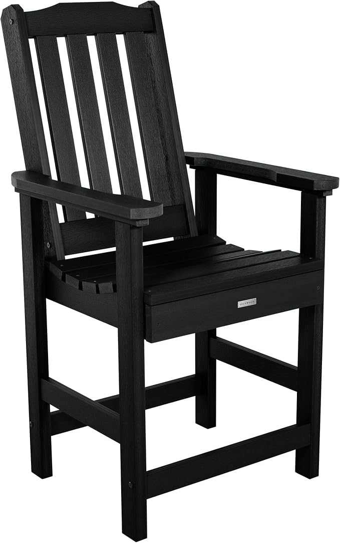 Highwood AD-ST7LH2CO4BA-BKE Lehigh 7pc Rectangular Counter Height Dining Set 72" x 42", Black
