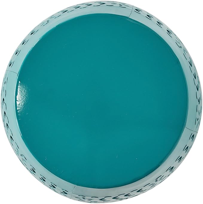 12" Outdoor Side Table, Metal Round Side Table, Multi Functional Decorative Cutout, Coffee Table, Night Stand, Plant Stand for Patio, Garden, Backyard, Gazebo Indoor (Teal)