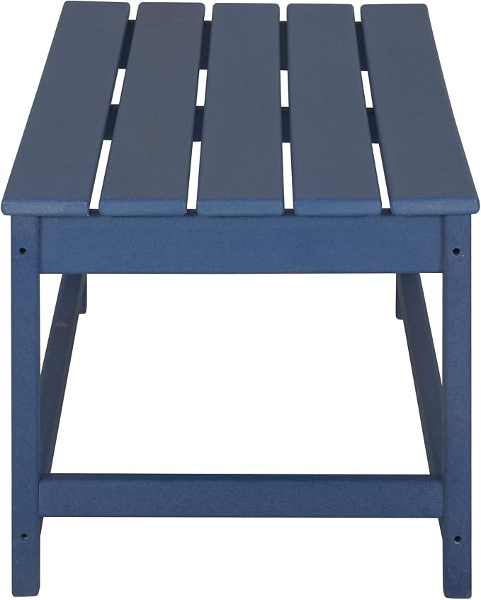 WestinTrends Malibu 3-Piece Set Outdoor Coffee and Side Table for Adirondack Chair, Navy Blue