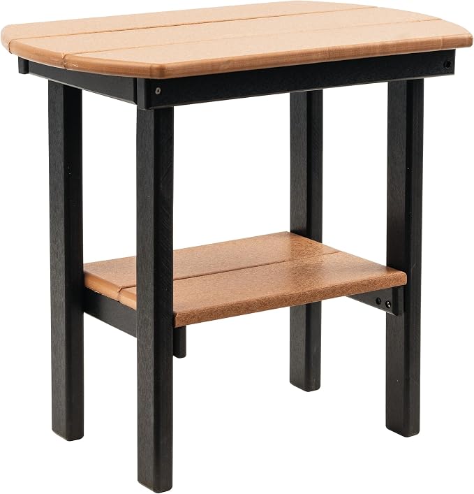 Amish Crafted Poly Oval End Table (Cedar on Black)