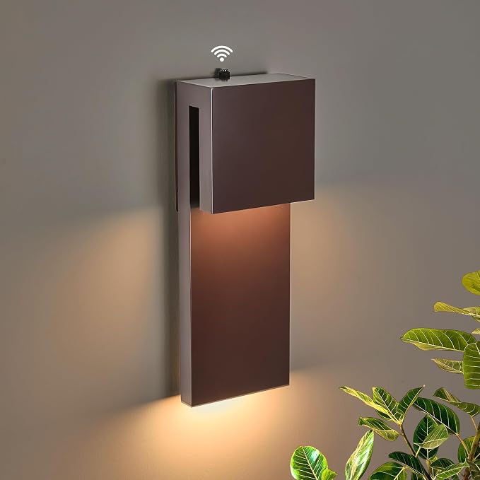 Tarentlight 15IN Outdoor Wall Sconce Fixture,Dusk to Dawn Patio Lights,Waterproof Exterior Lamp,Modern Wall Mounted with 17W 3000K LED, Bronze Finish,Outside Lights for House Front Door Entryway