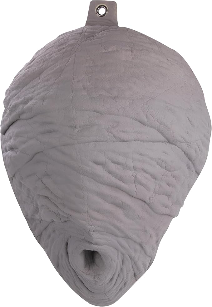 Inflatable Faux Hornet Nest Decor, Wasp Nest Decoy for Outdoor Hanging, Polyurethane, Gray, 1 Pack